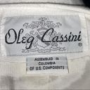 Oleg Cassini  vintage white ivory double breasted blazer jacket size 6 Photo 4