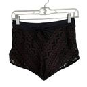 Women's Swim Shorts Zonsaoja Size Small Black Lace Over Swim Bottoms NWT Photo 0