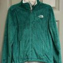 The North Face  Osito Full Zip Fleece Jacket Women Size Medium Teal Green Pockets Photo 0