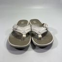 Clarks Collections by  Gray White Flip Flop Thong Slip On Sandals US Size 7 Photo 2