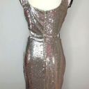 Halston Heritage HALSTON GUILIANA SILVER SEQUIN CUTOUT DRESS Photo 6