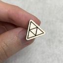 Nintendo Zelda Triforce Wood Stud Earrings Photo 3