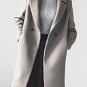 Uniqlo Double Breasted Oversized Light Weight Wool Blend Tailored Coat Photo 7