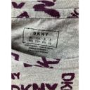 DKNY  Shirt Womens XX Small Grey Maroon Logo Print Crew Neck Short Sleeve Tee Photo 2