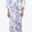 Linea Donatella  Womens Noralee Floral Long Silky Robe Size Medium New Photo 0