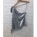 Rebecca Minkoff  Nash One-Shoulder Metallic Blouse Photo 7