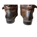 Gianni Bini  Steampunk Size‎ 5.5 Knee  Boots Low Heel Brown Leather Wrap Strap Photo 5