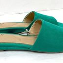 Apt. 9  Bellus Bright Green Faux Suede Wedge Mules Slide Sandals Photo 2