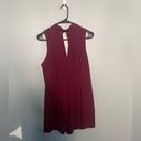 Topshop  Sleeveless Black Lace Back Burgundy Romper Photo 2