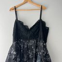 Fame and Partners Black Floral and Lace Gown Photo 3