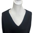 360 Cashmere  Classic V Neck Pullover Sweater Merino Wool Cashmere Black Size M Photo 6