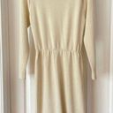 St. John  by Marie Gray Vintage Cream Knit Midi Dress with Gold Grommets and Belt Photo 0