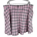 Hot Topic  Pink Plaid Skirt 3 Plus Pockets Back Zip Elastic Waist New Photo 8