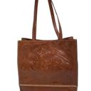 Patricia Nash  Toscano Florence Wax Tooled Tote Bag Embossed Italian Leather Tan Photo 14