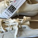 Superga  Cream Leather Platform Sneakers Size: 6.5 Photo 6