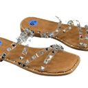 Nicole Miller  NY Sandals Womens 6.5 Coralinne Clear Studded Strappy Slip On Photo 3