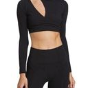 n:philanthropy  Black Roxbury Womens Cut-Out Asymmteric Crop Top Photo 0