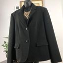 Nine West  Women’s 16 Jacket Open Front Long Sleeve Lapel Collar Black Lined Photo 1