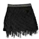 ZARA  Black Fringed Mini Skirt(Size
Medium) Photo 0