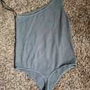 West of Melrose Grey Ribbed Bodysuit  Photo 1