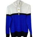 cupio  Color Block Sweater M Turtleneck Ribbed Knit Long Sleeve Button Detail Photo 0