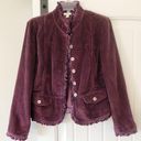 J.Jill  Plum Ribbed Velvet Corduroy Blazer Photo 1