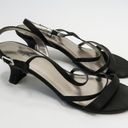 Vintage Y2K Mossimo Black Satin Heels Size 9 Photo 2