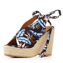 Charlotte Russe l Tropical Tie Back Wedge Sandals Photo 0