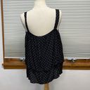 Bobeau S //  NWT Black and Blue Patterned Tiered Tank Top Photo 3