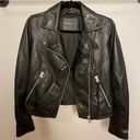 All Saints Dalby Biker Leather Jacket Black Photo 6