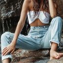 Pretty Little Thing  Kendall Light Wash Super Distressed Mom Jeans Photo 0