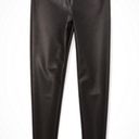 American Eagle AE  Faux Leather High Waist Legging Large Black Photo 0