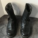 Harley Davidson  Marmora Ladies Black Leather Buckle Biker Boots Size 9.5    EUC Photo 8