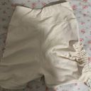 Bo and Tee  aspire cream scrunch crossover shorts drawstring ruched sides Photo 0