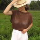 Emory park Brown crochet top Photo 0