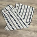 a.n.a White & Blue Stripe Linen/Cotton Blend Wide Leg Pull On Pants Size Large Photo 5