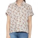 Rachel Zoe  Floral Print Linen Button Down Shirt Size Small Photo 0