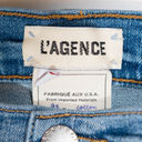 L'AGENCE  Sada High Rise Cropped Slim Cotton Stretch Denim Jeans Reservoir Wash  Photo 1