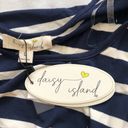 Daisy  Island Navy Striped Short Sleeve Maxi Dress UPF 50 L NWT Photo 2