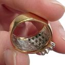 The Row Vintage ROMAN 4 Clear Rhinestone Gold Tone Ring Photo 6