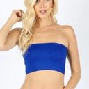 Avia Aviva Blue Crop Top Tube Bandeau size large/X-Large non padded bralette bra. Photo 0