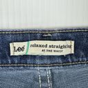 Lee Relaxed Straight Leg At The Waist Jeans Size 12 Short Blue High Rise Photo 1