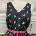 Marilyn Monroe  NWT Black Pink Dalmation Dog Print Pinup Sleeveless Dress Small Photo 3