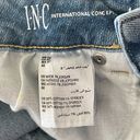 INC  Petite SZ 8P Delancey Straight Jeans High-Rise Button-Fly Distressed Stacked Photo 8