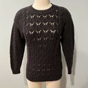 Michael Stars  Louisa Cable Knit Pointelle Pullover Sweater - Black Photo 1