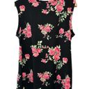 LuLaRoe  Black & Pink Floral Print Sleeveless Summer Swing Tank Size Large Photo 1