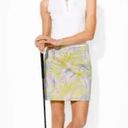 Ralph Lauren  Gold Green Pink Purple Paisley Skort Skirt with Shorts Photo 7