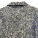 Denim & Co . Paisley Print Long Sleeve Button Front Shirt Lavender Size XL Photo 2