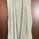 CAbi  Tan Cotton Wool Blend Open Front Knitted Long Cardigan Vest Photo 0