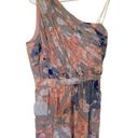 BCBGeneration  one shoulder pocket romper pastel floral size 2 side zipper Photo 0